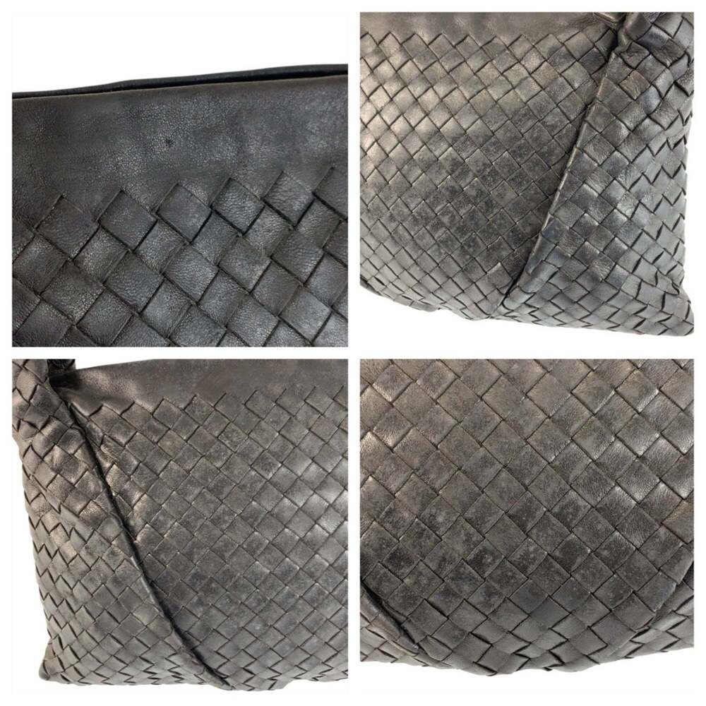 BOTTEGA VENETA Black Leather Intrecciato Shoulder Bag - Picture 5 of 10